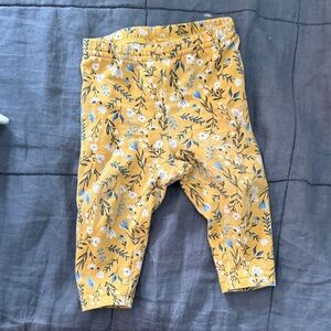 Carter's Yellow Floral Baby Pants